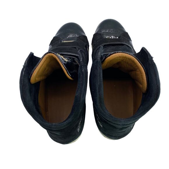 Jimmy Choo 8.5 Black Suede Alligator High Top Sneakers - Picture 9 of 12